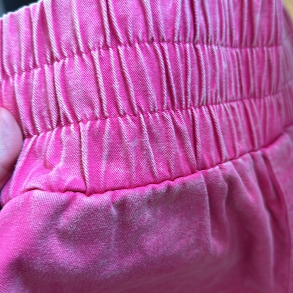 New In | Women’s pink, high waisted, thick banded shorts - Picture 16 of 16